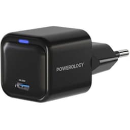شارژر دیواری پاورولوژی تایپ سی مدل PWCUQC015 ظرفیت ۲۰ وات